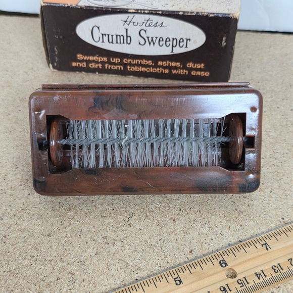 vintage Hostess Crumb Sweeper Retro Tablecloth Brush Nylon prop Original  Box - Picture 2 of 10